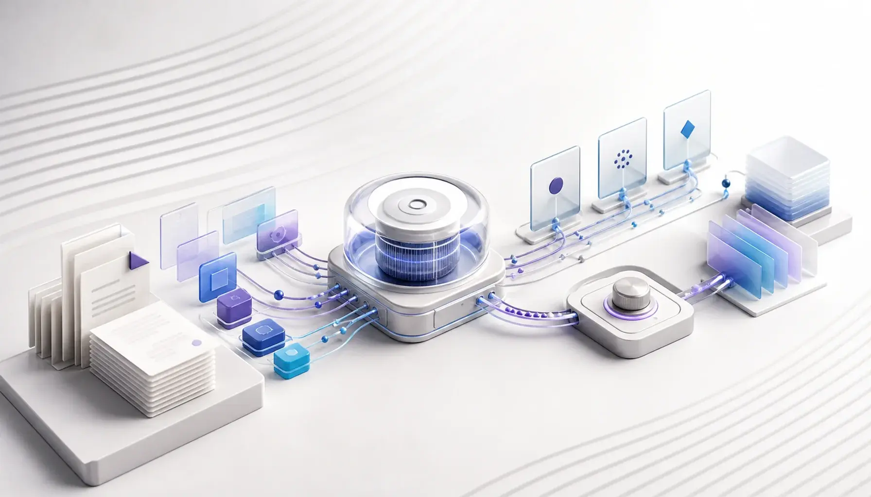 AI automation coordinating documents, data, and approval steps